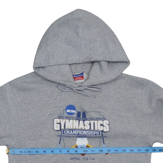 Champion Men's Grey Pullover Hoodie S Gymnastics Graphic Sportswear