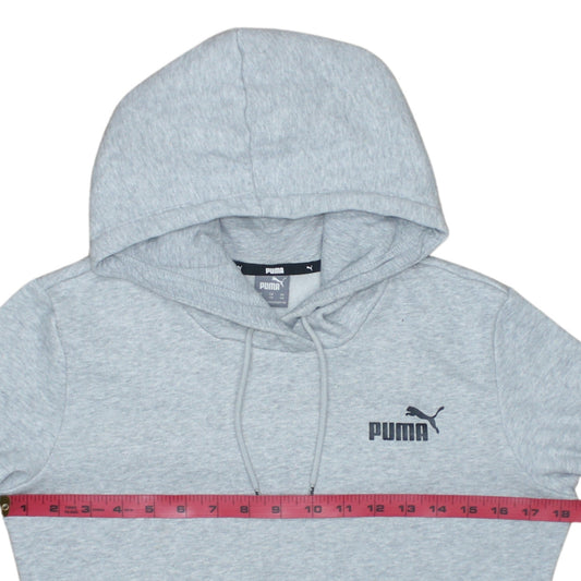 Puma Men's Grey Pullover Hoodie XS Classic Logo Cotton Blend