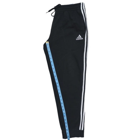 Adidas Men Black L Sweatpants Joggers with Logo & Stripes