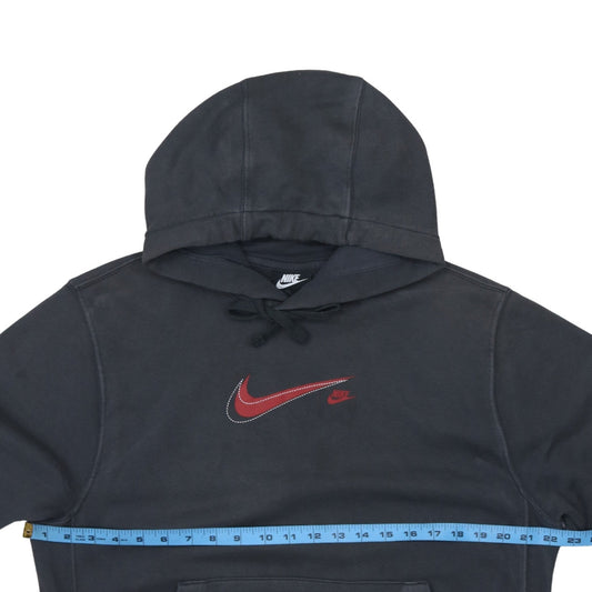 Nike Men Black Pullover Hoodie S Logo Fleece Sweatshirt