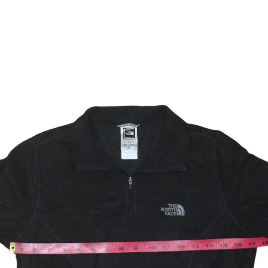 The North Face Womens Black Fleece 1/4 Zip Pullover Sweatshirt S