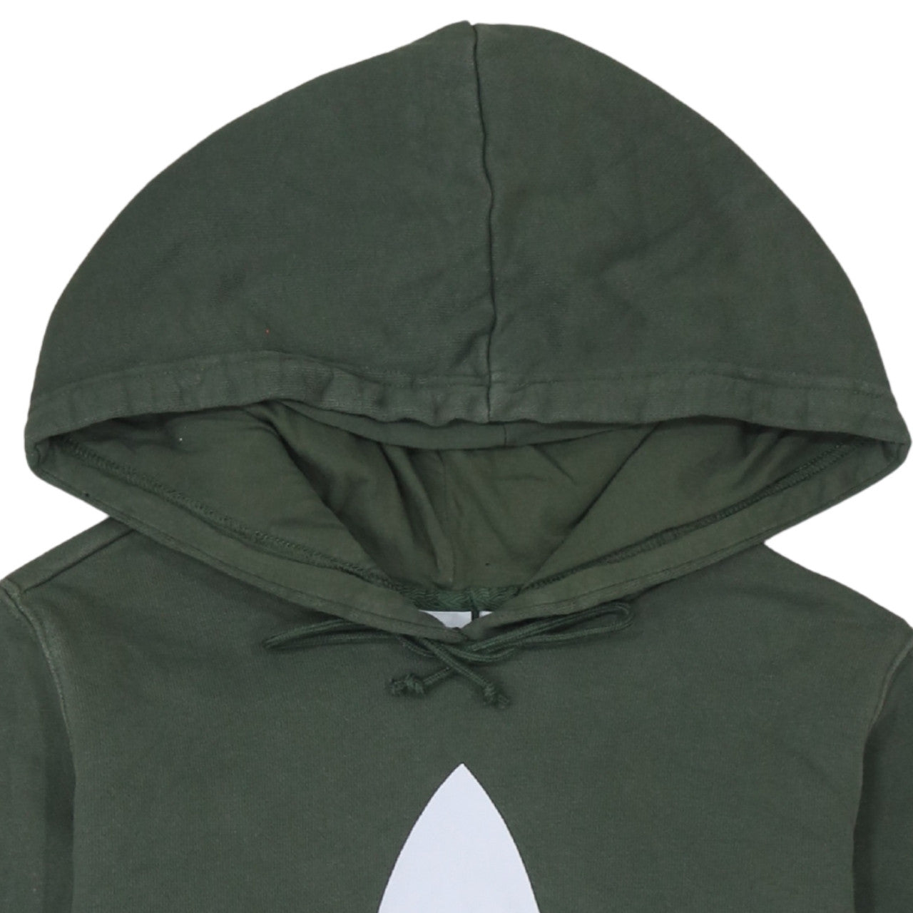 Adidas Womens Green Hooded Pullover Hoodie Size 10 Small Logo Print