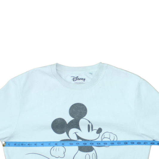 Disney Women White Mickey Mouse Pullover Sweatshirt Size M
