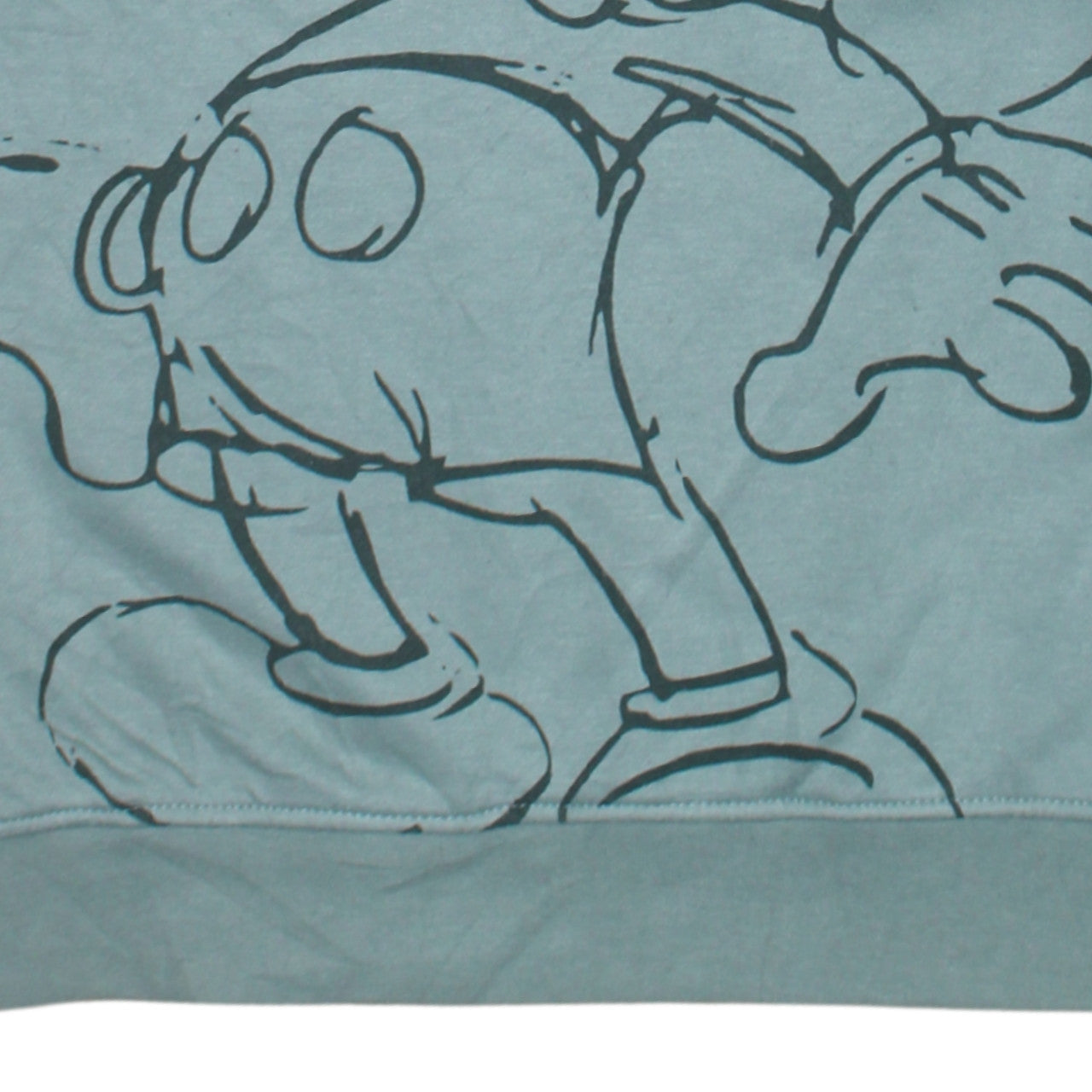 Disney Women’s Green Mickey Mouse Sweatshirt 2XS Pullover Cotton Blend