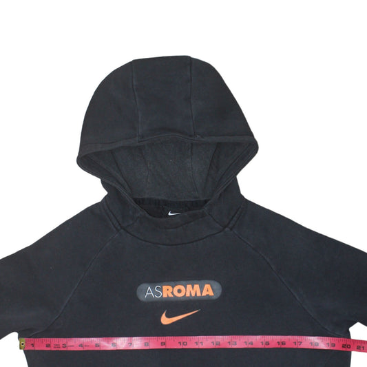 Nike Boys Black AS Roma Pullover Hoodie XL Fleece Football Sweatshirt