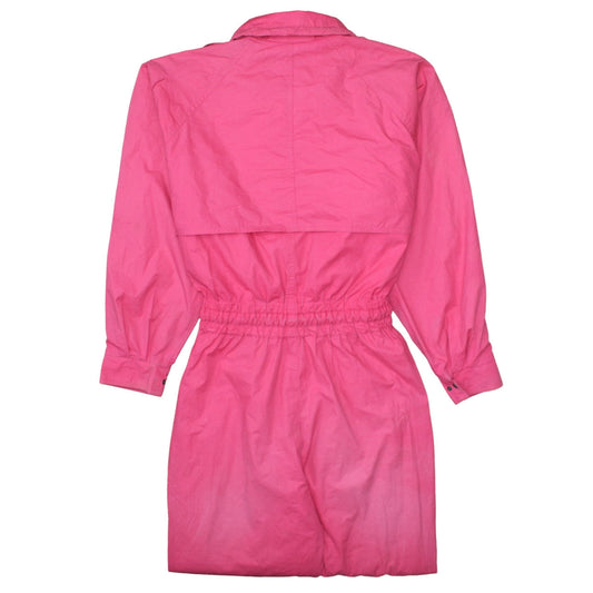 Adidas Women's Pink Long Rain Coat Size 10 Lightweight Retro
