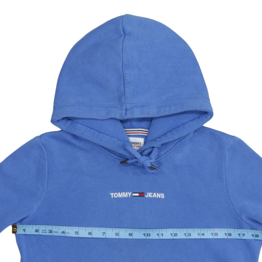 Tommy Jeans Men's Blue Pullover Hoodie XS Regular Fit Logo Design