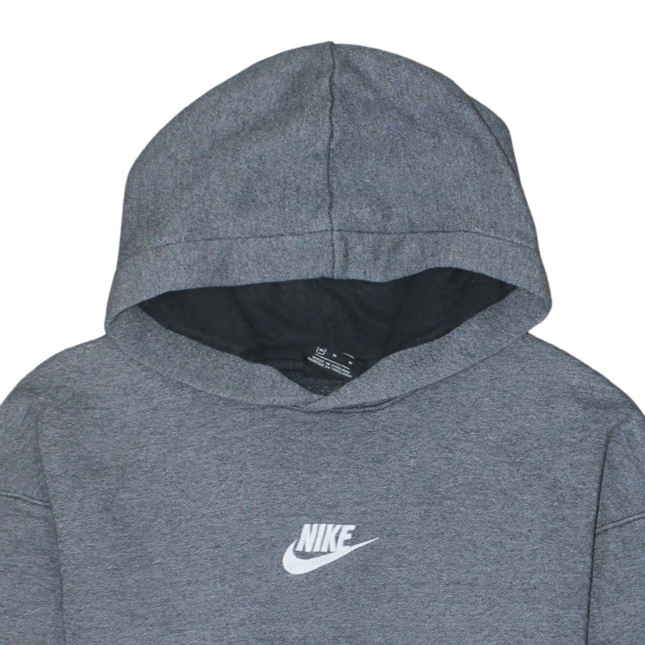 Nike Men's Grey Pullover Hoodie M Regular Fit Sportswear