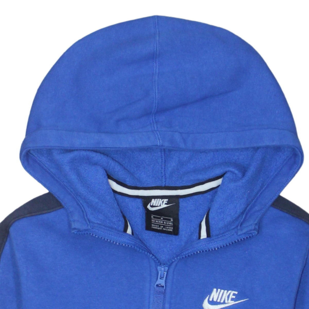 Additional view of Nike boys’ blue colourblock 1/4 zip hooded sweatshirt 10-12 years