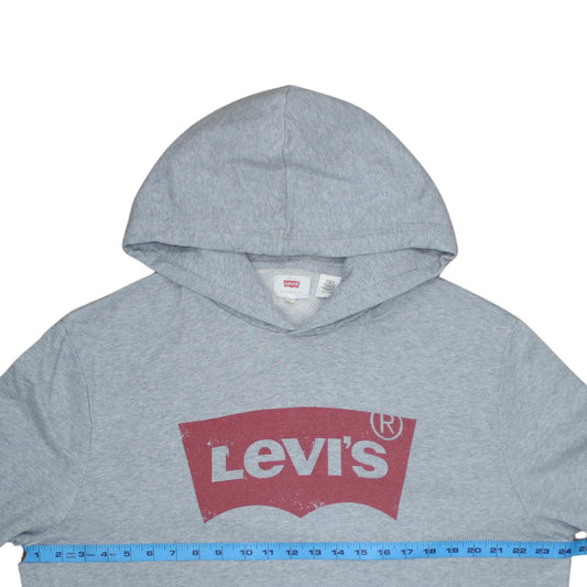 Levi's Men's Grey 2XL Pullover Hoodie Graphic Logo Sweatshirt