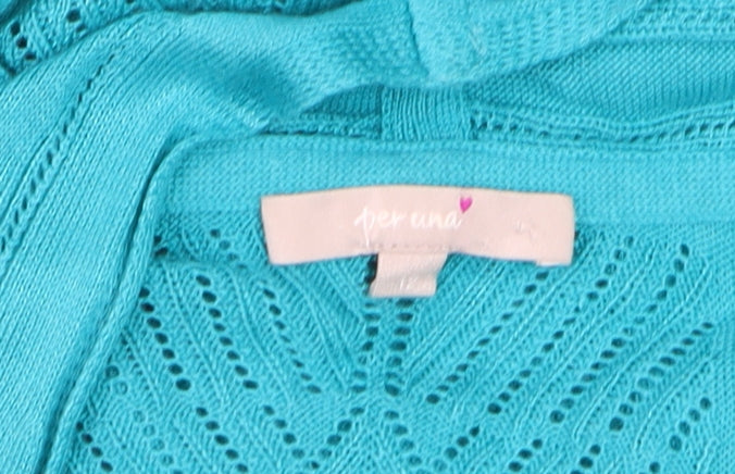 Marks and Spencer Women’s Blue Cardigan L Lightweight Knit
