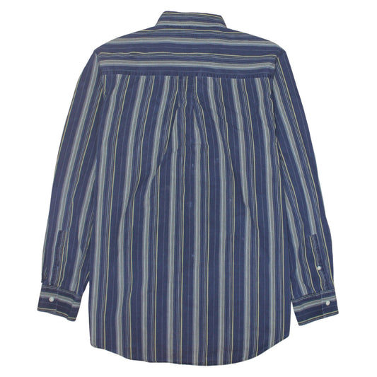 Timberland Men's Blue Striped Button-Up Long Sleeve Shirt L