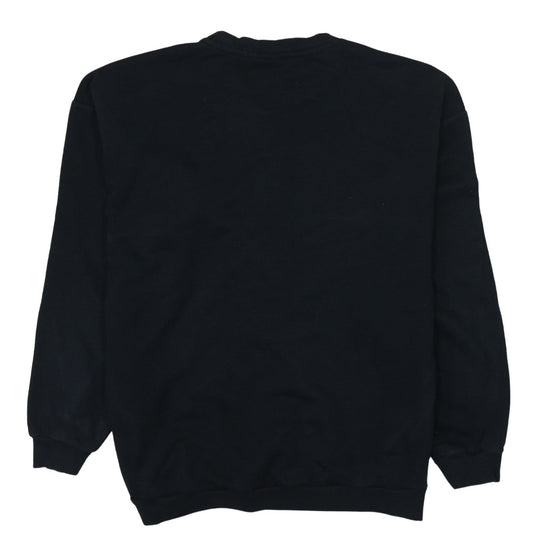 Adidas Womens Black Crew Neck Pullover Sweatshirt Size 14