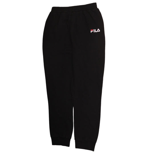 FILA Boys Black Jogger Trousers 13-15 Years Fleece Activewear Pants