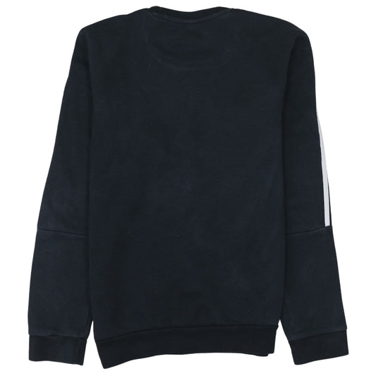 Adidas Men's Black Small Crew Neck Pullover Sweatshirt