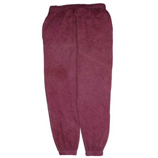 Nike Women’s Red Jogger Sweatpants L Fleece Elastic Waist Activewear