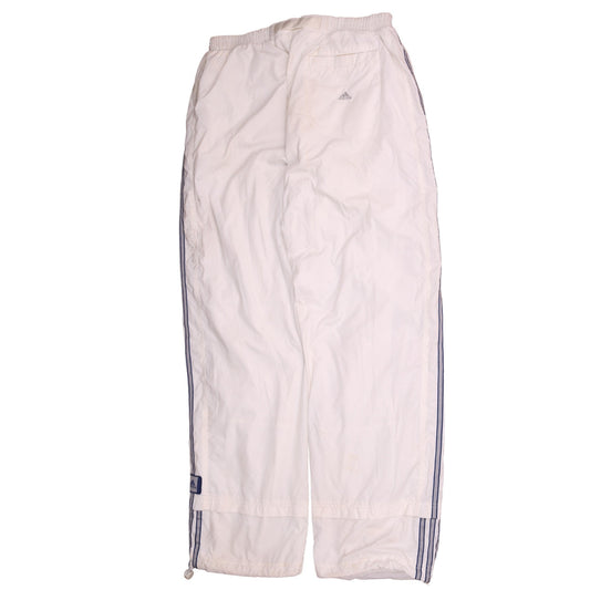 Adidas Men's White 32in Track Pants Adjustable Waist Activewear