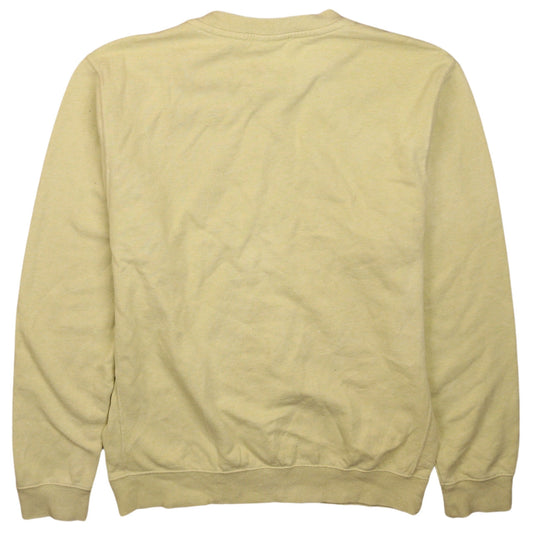 Nike Men's Beige Small Logo Crew Neck Pullover Sweatshirt
