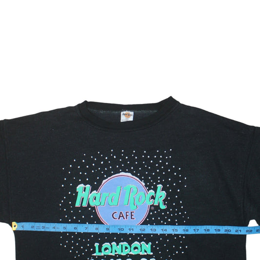 Hard Rock Cafe London Men's Black L Vintage 80s Sweatshirt