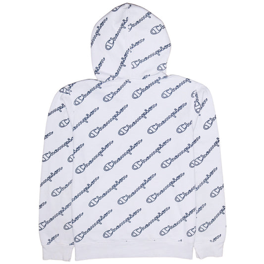Champion Women's White XL Pullover Hoodie with Logo Print