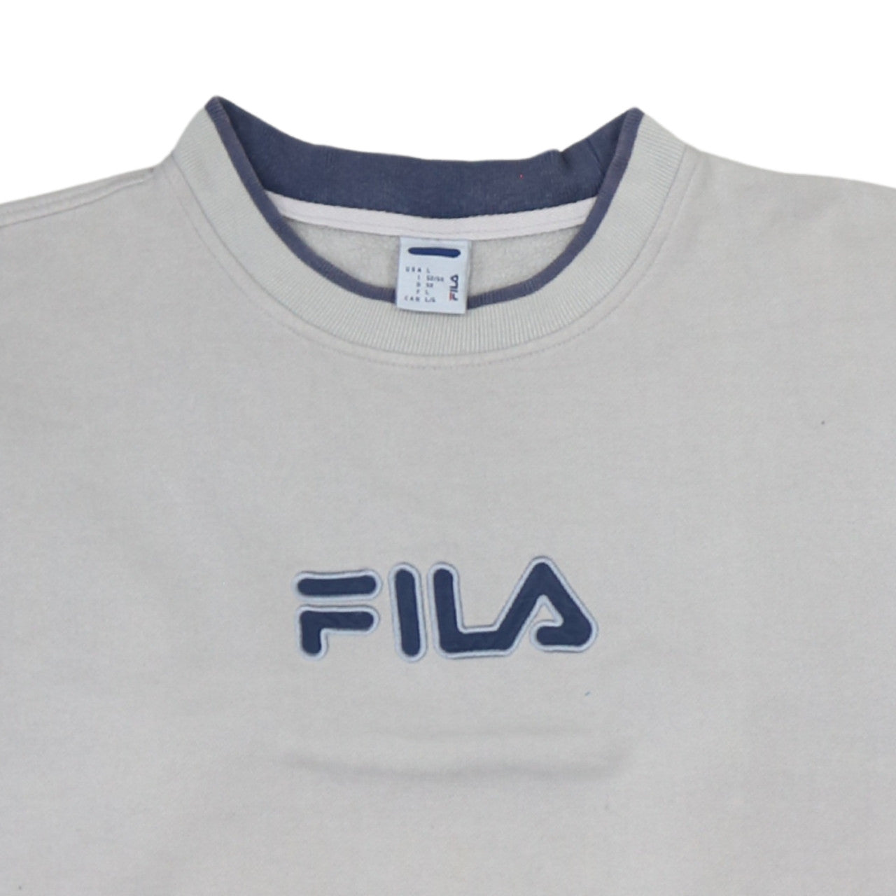 FILA Mens Beige Embroidered Logo Pullover Sweatshirt Size L