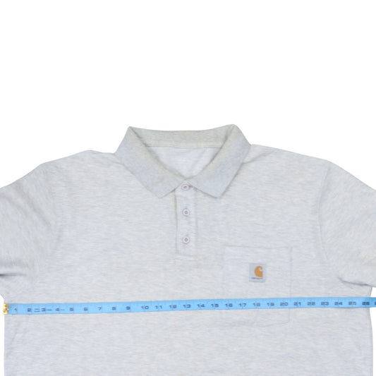 Carhartt Men's Grey XL Regular Fit Short Sleeve Polo Shirt