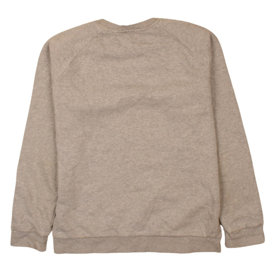 Adidas Men's Grey Logo Crew Neck Pullover Sweatshirt Size M