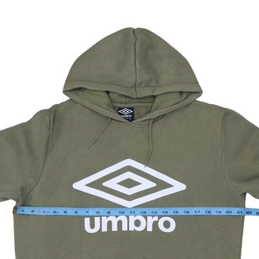 Umbro Men's Green Logo Pullover Hoodie Size M