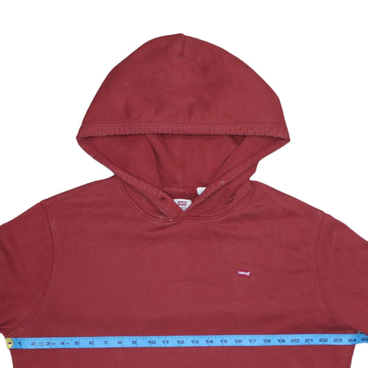 Levi's Men's Red Pullover Hoodie Size L Regular Fit Sweatshirt