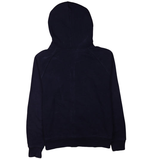 GAP Women Navy Blue Full Zip Hoodie L Fleece Logo Casual