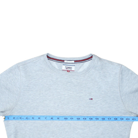 Tommy Jeans Men's Grey Regular Fit Crew Neck Sweatshirt Size S