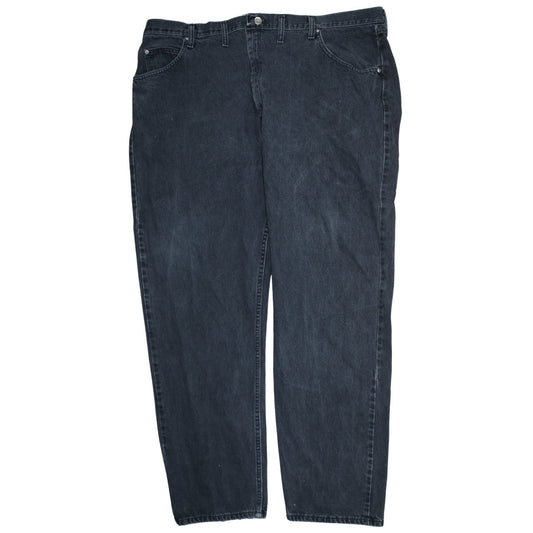 Wrangler Men's Black 46x32 Straight Fit Cotton Jeans