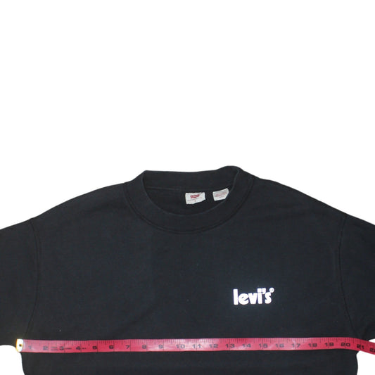 Levi's Women's Black Small Crew Neck Pullover Sweatshirt