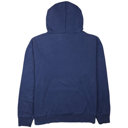 GAP Mens Blue XL Pullover Hoodie Cotton Blend Logo Casual