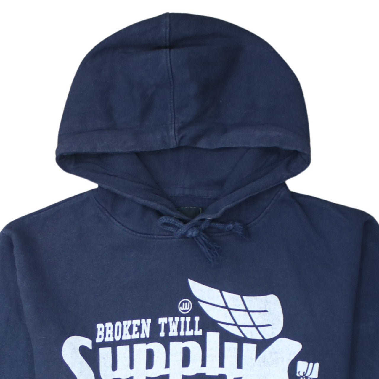 Jack & Jones Men's Blue Pullover Hoodie M Fleece Graphic Print