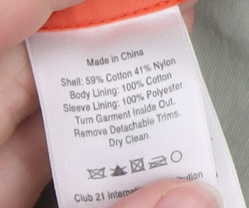 DKNY Jeans Men's Grey Cotton Nylon Trench Jacket XL