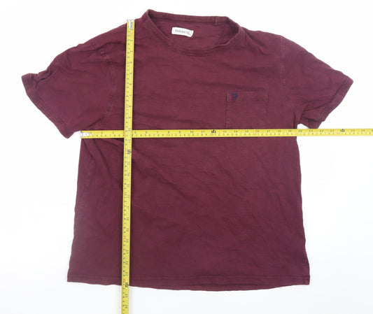 Farah 1920 Men's Burgundy Cotton Crew Neck T-Shirt Size L