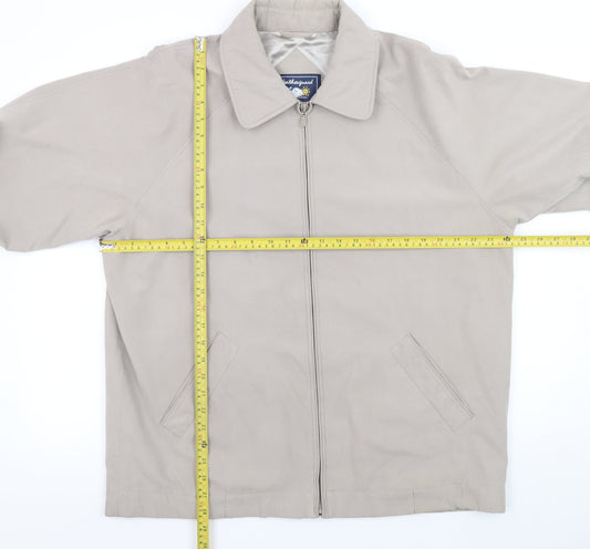 Weatherguard Men’s Beige L Full Zip Outdoor Basic Jacket