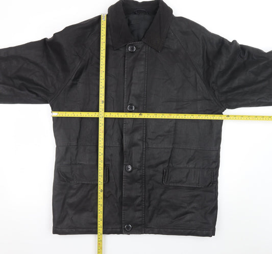 Copperstone Tailoring Men's Black Medium Water Resistant Overcoat