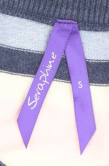 Seraphine Women’s Multicoloured Striped Cotton Maternity T-Shirt Dress Size S