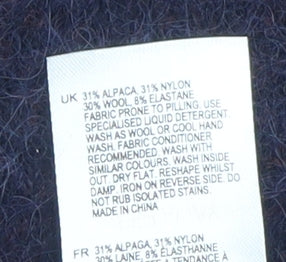 White Stuff Women Blue Alpaca Blend Star Pullover Jumper UK 10