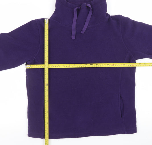 Cotton Traders Womens Purple Fleece Pullover Sweatshirt Size L