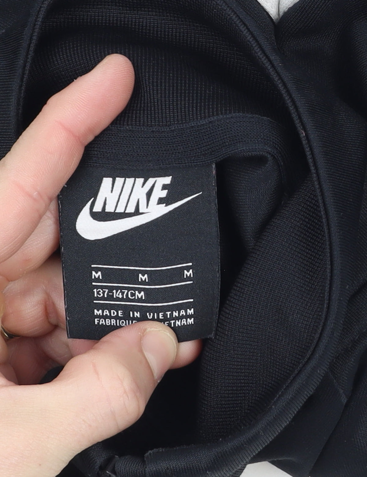 Additional view of Nike girls’ black track jacket 11-12 years full zip polyester athletic style