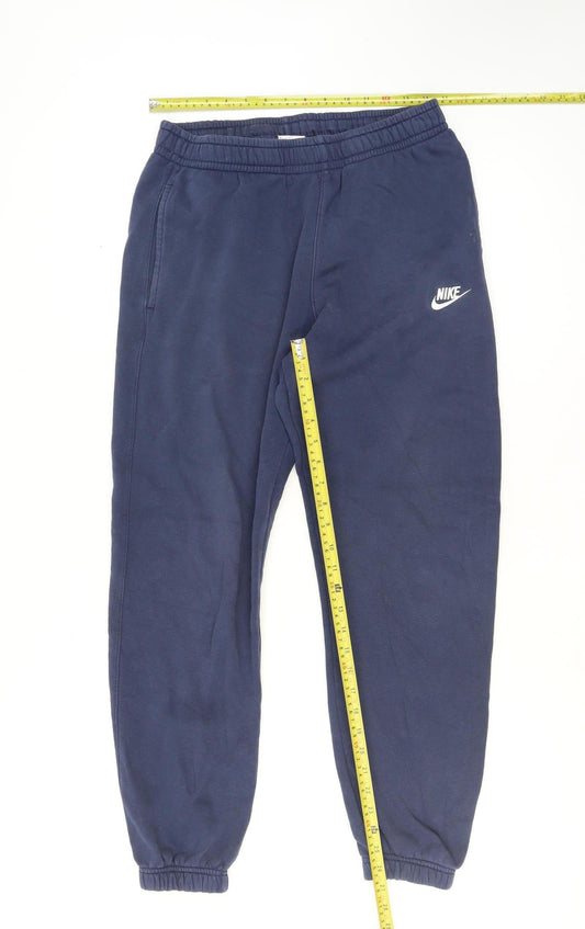 Nike Men's Blue Fleece Jogger Sweatpants M Regular Fit Activewear