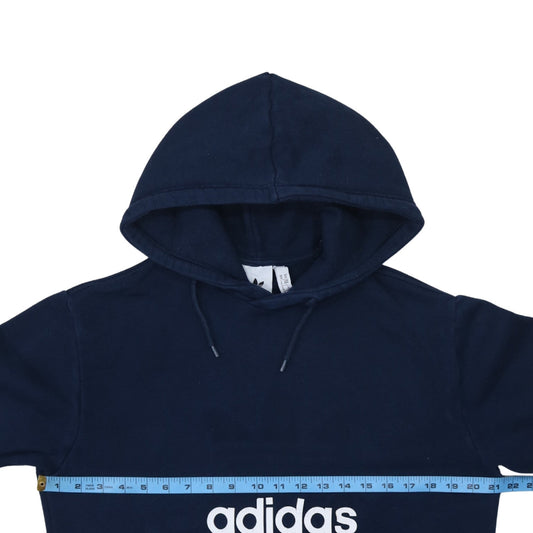 Adidas Men's Blue Pullover Hoodie M Regular Fit Sports Sweatshirt