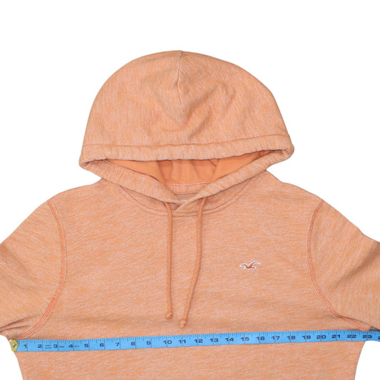 Hollister Men’s Orange L Pullover Hoodie Logo Pocket Casual
