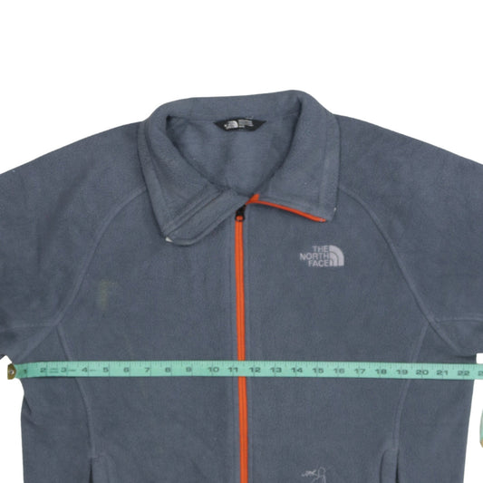 The North Face Men's Grey Fleece Full Zip Mid-Length Outdoor Jacket M