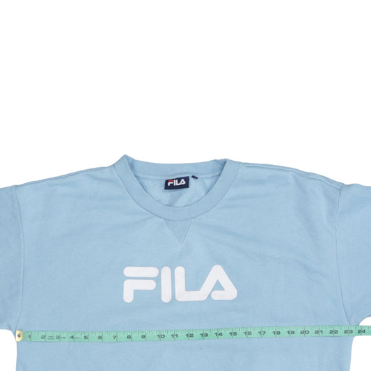 Fila Mens Blue Crew Neck Pullover Sweatshirt L Sportswear