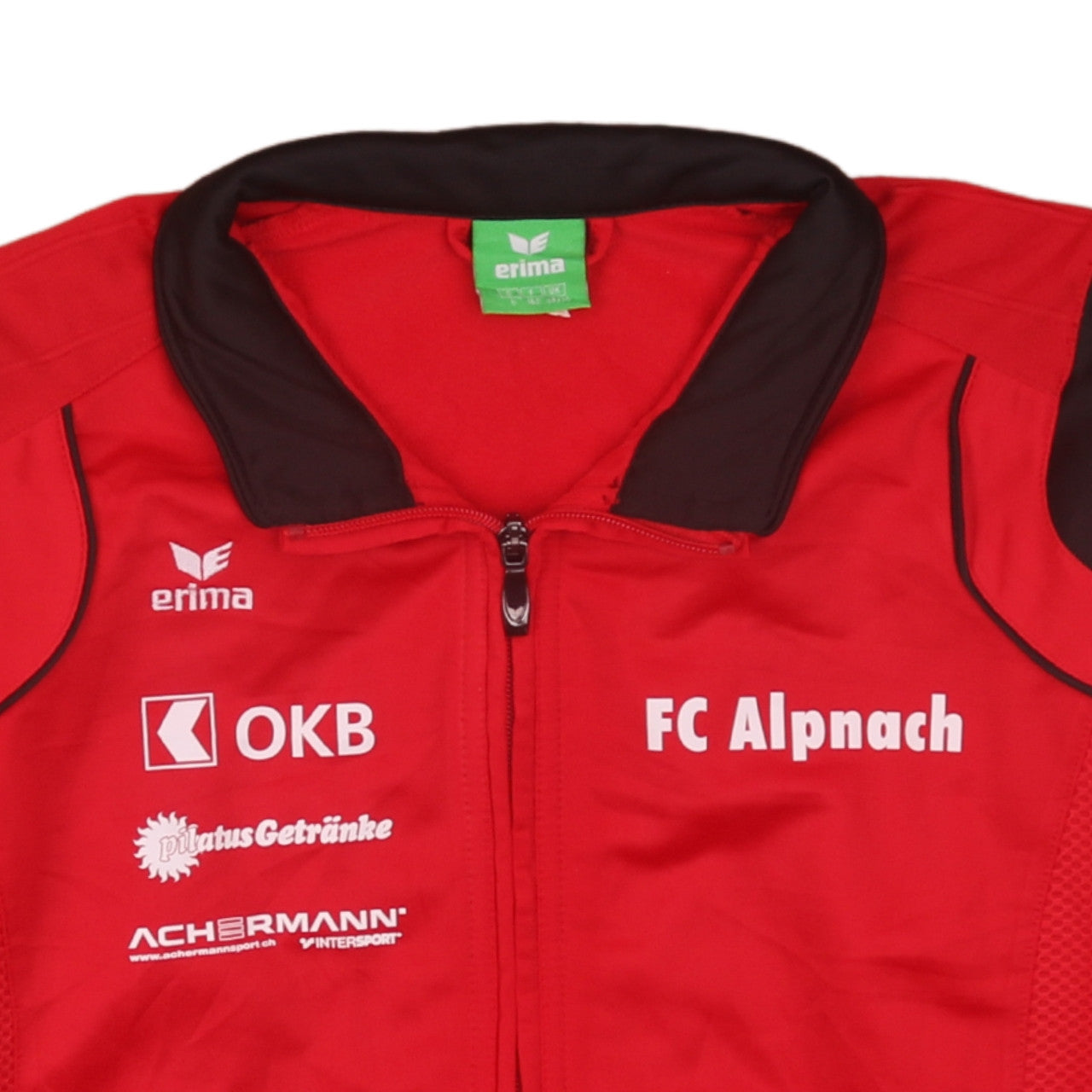 Erima Boys Red Track Jacket FC Alpnach Football Zip Lightweight 14 Years