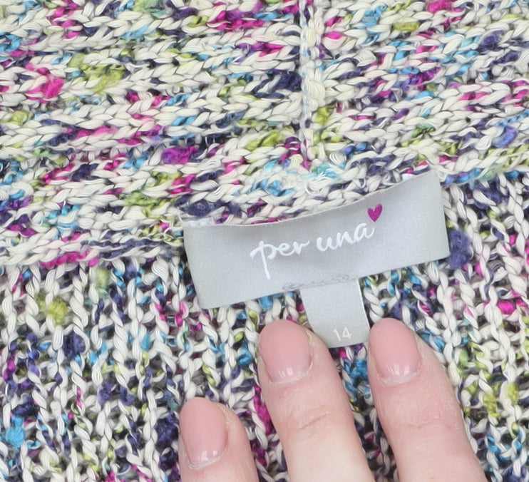 Marks & Spencer Per Una Women's Multicoloured Knit Cardigan Size 14